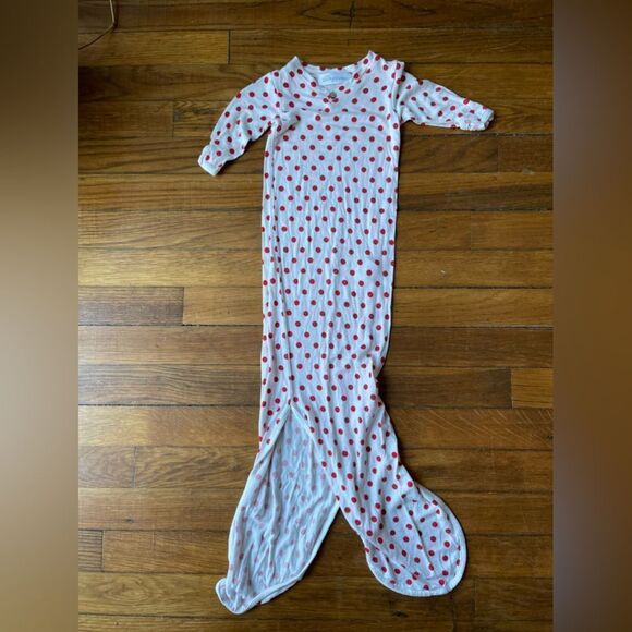 Red and white polka dot Baby Goosebumps knotted sac sets 0-3 month - Picture 4 of 7
